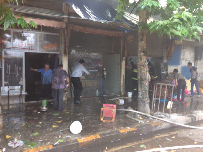 آتش سوزی در لاهیجان