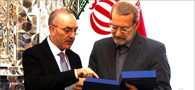 دیدار مقام پارلمانی سنای ایتالیا با لاریجانی