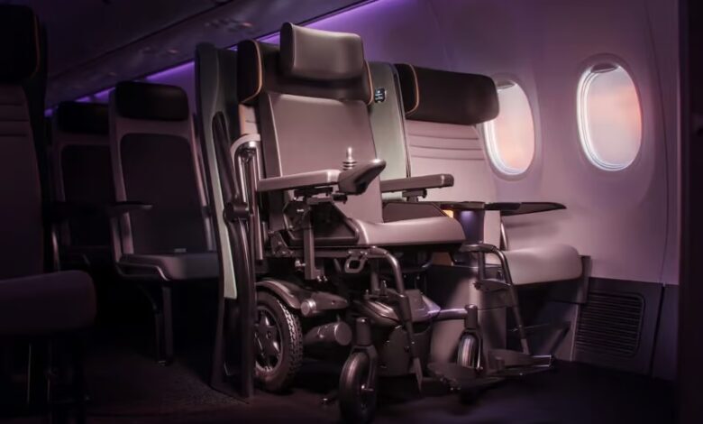 صندلی هواپیمای مناسب برای ویلچر