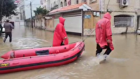 کمک رسانی آتش نشانان شهر باران به بیش از ۳۰۰ خانوار رشتی