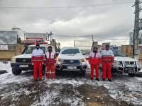 آماده‌باش کامل نیرو‌های عملیاتی هلال‌احمر پردیس همزمان با بارش برف و کاهش دما