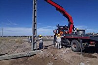 خسارت به شبکه توزیع برق سیستان و بلوچستان