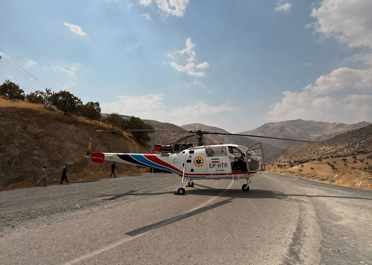 بالگرد اورژانس ناجی بانوی ۸۱ ساله کامیارانی