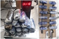 کشف ۱۴ کیلوگرم مواد مخدر در فومن