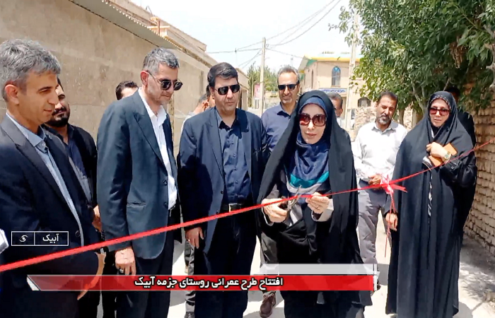 افتتاح چند طرح عمرانی در روستای جزمه آبیک 