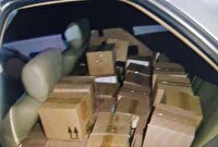 توقیف خودرو حامل کالای قاچاق ماکارونی در بندر انزلی