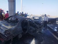 ۴ مصدوم در حادثه رانندگی در جاده مواصلاتی آبادان به ماهشهر