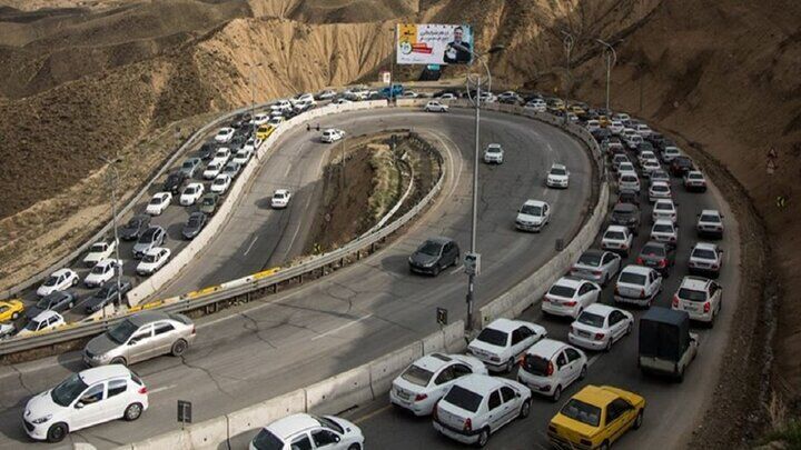 ترافیک سنگین در چالوس، هراز ترافیک سنگین در چالوس، هراز