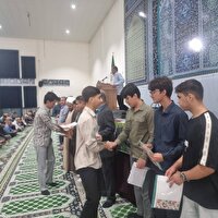 تجلیل از برترین‌های مسابقات قرآن عترت و نماز دانش آموزی در چرام