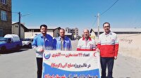 اهدای ۲۴ مخزن ذخیره آب توسط جمعیت هلال احمر به روستا‌های اسدآباد