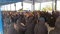 تشییع مادر شهید در شهرستان خانمیرزا