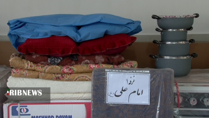 اهدای جهیزیه به نوعروسان نیازمند در مراغه